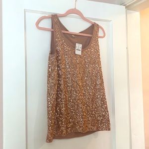 J crew pink sequin tank NWT - Size M